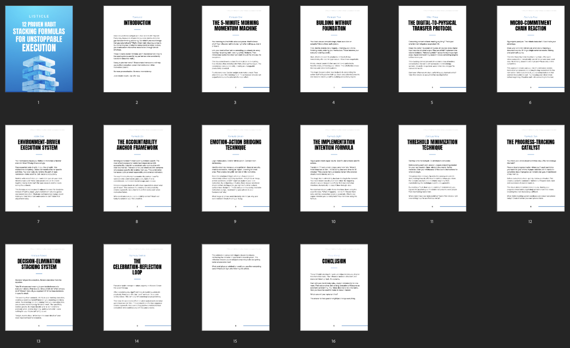 12 Proven Habit Stacking Formulas for Unstoppable Execution preview