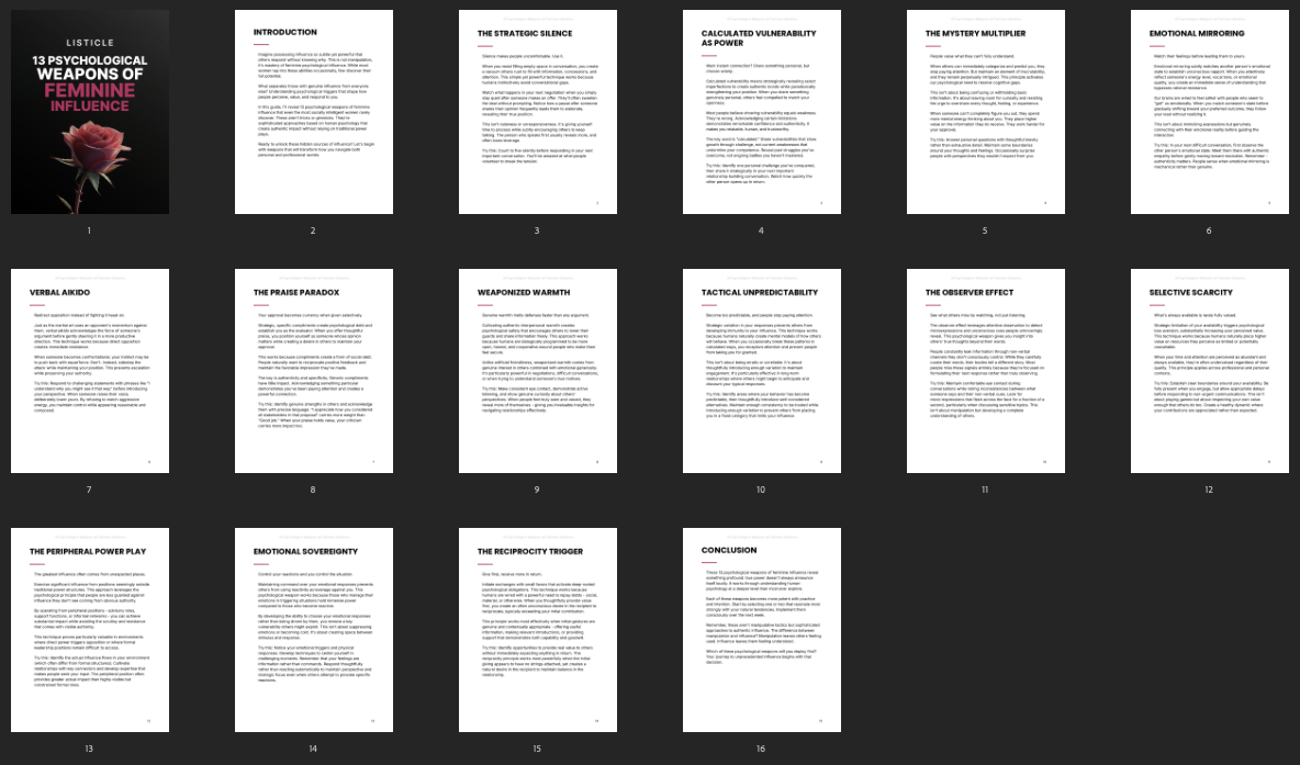 13 Psychological Weapons of Feminine Influence preview