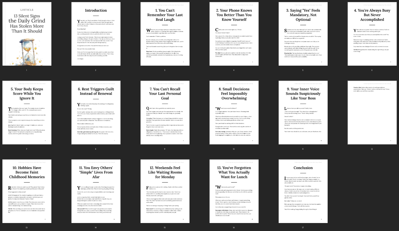 13 Silent Signs the Daily Grind Has Stolen More Than It Should preview