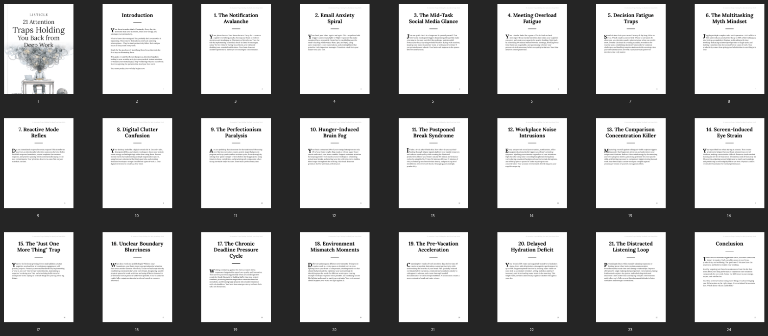 21 Attention Traps Holding You Back from Deep Work preview