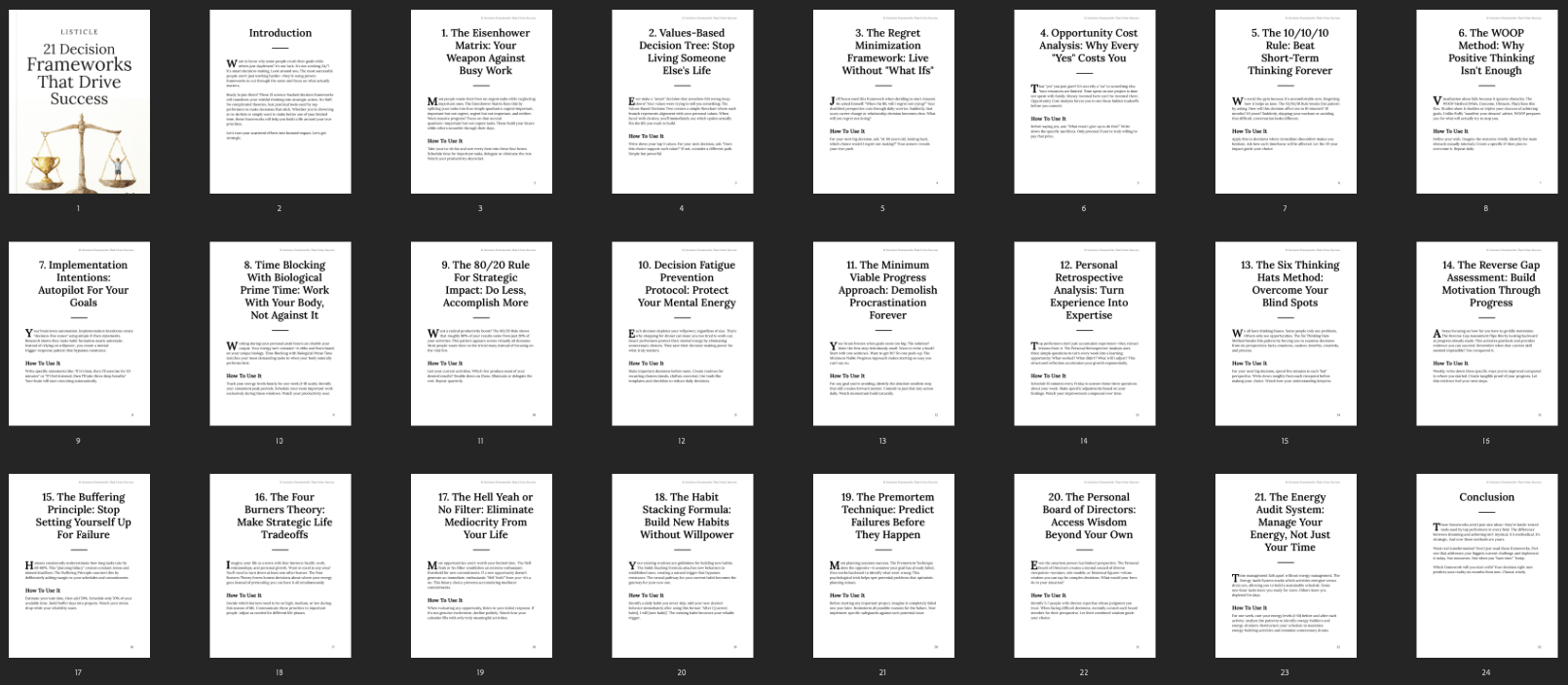 21 Decision Frameworks That Drive Success preview