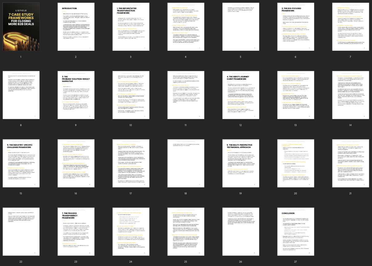 7 Case Study Frameworks for Closing More B2B Deals preview