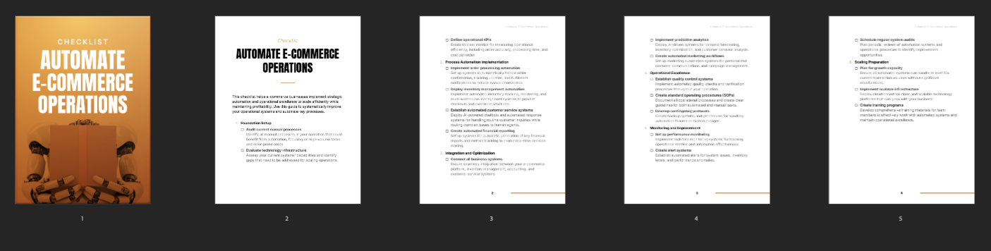 Automate E-Commerce Operations preview