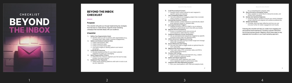 Beyond the Inbox - Checklist preview