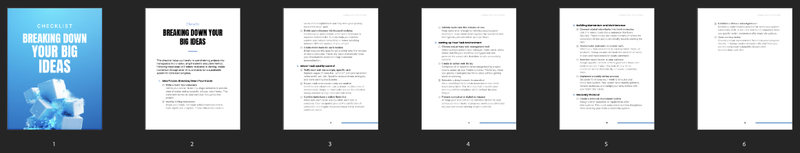 Breaking Down Your Big Ideas preview