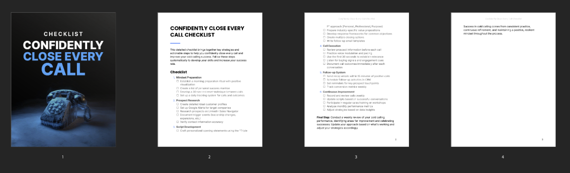 Confidently Close Every Call - Checklist preview