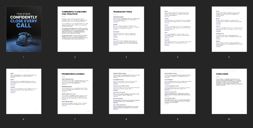 Confidently Close Every Call - Toolstack preview