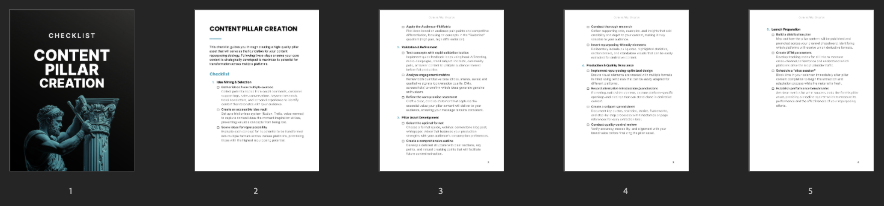 Content Pillar Creation preview