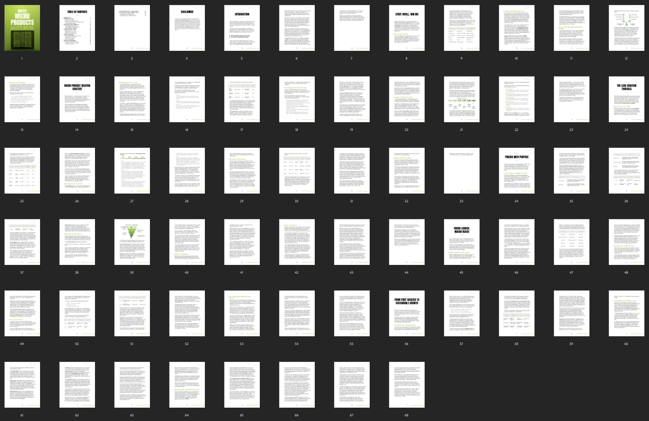Create Micro Products preview