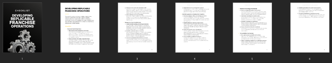 Developing Replicable Franchise Operations preview