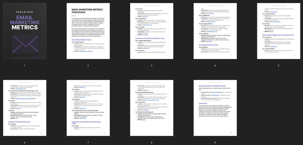 Email Marketing Metrics - Toolstack preview