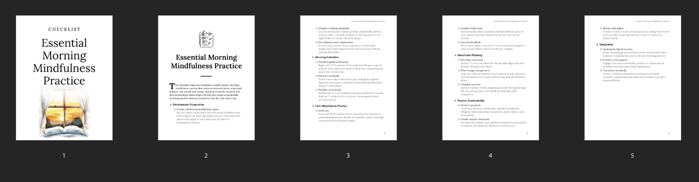 Essential Morning Mindfulness Practice preview