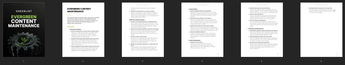 Evergreen Content Maintenance preview
