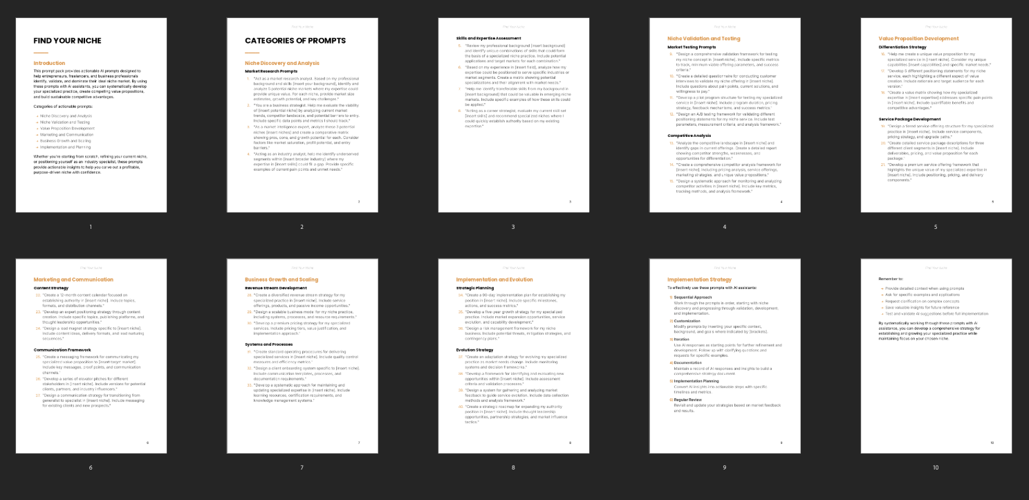 Find Your Niche with AI Prompts preview