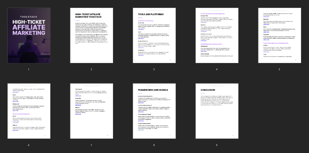 High-Ticket Affiliate Marketing - Toolstack preview