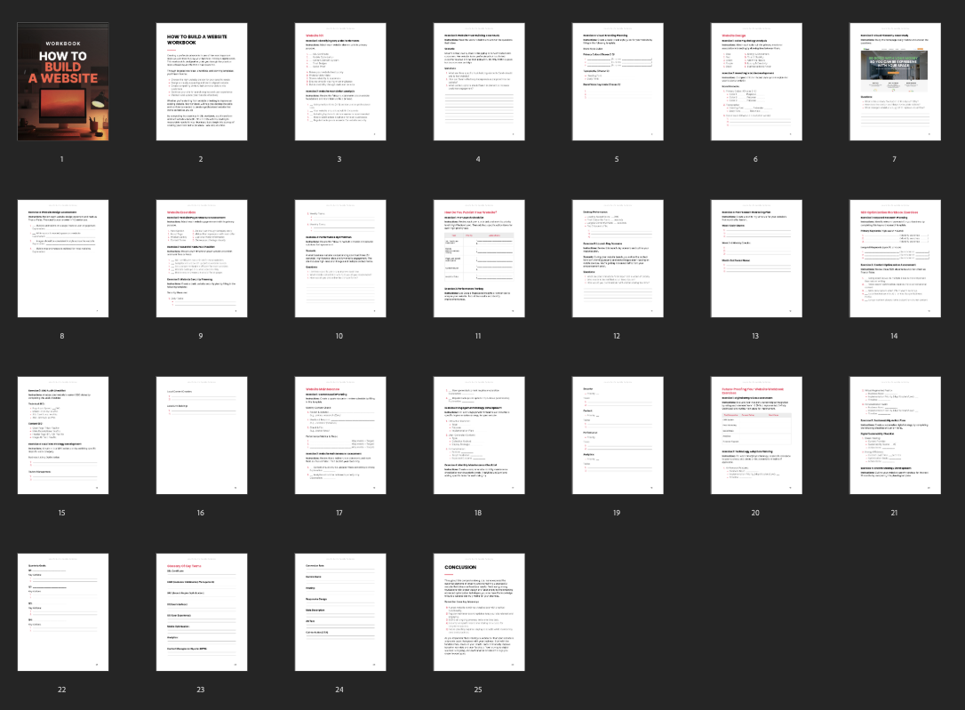 How to Build a Website - Workbook preview