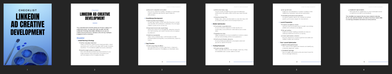 LinkedIn Ad Creative Development preview