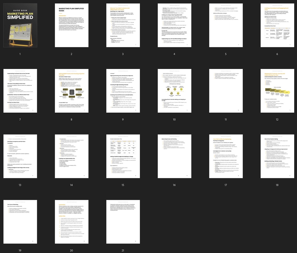 Marketing Plan Simplified - Guide preview