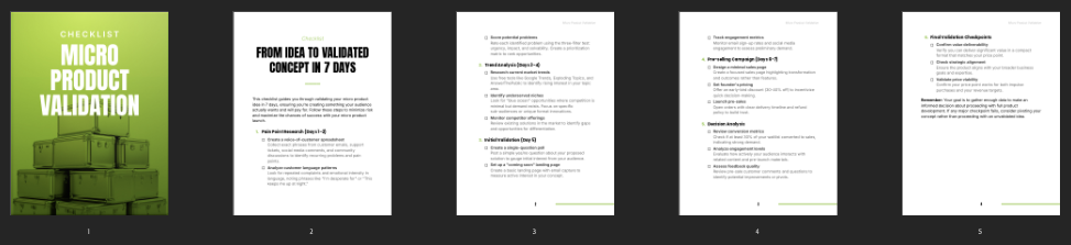 Micro Product Validation preview