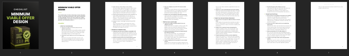 Minimum Viable Offer Design preview