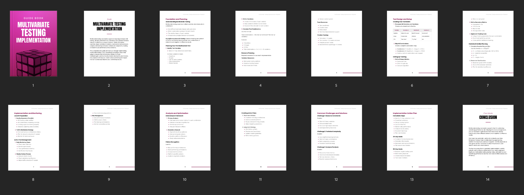 Multivariate Testing Impementation Playbook preview