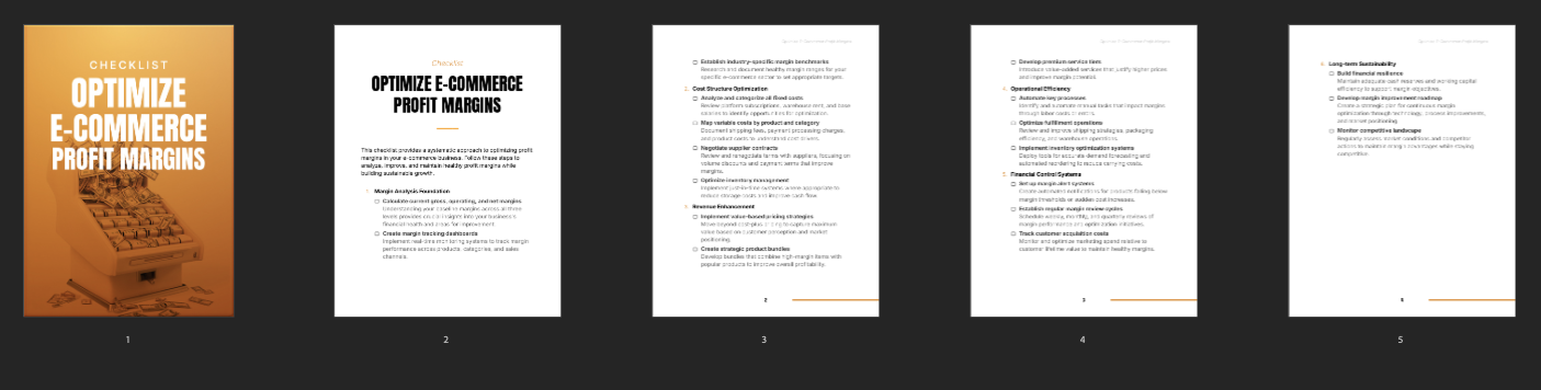 Optimize E-Commerce Profit Margins preview