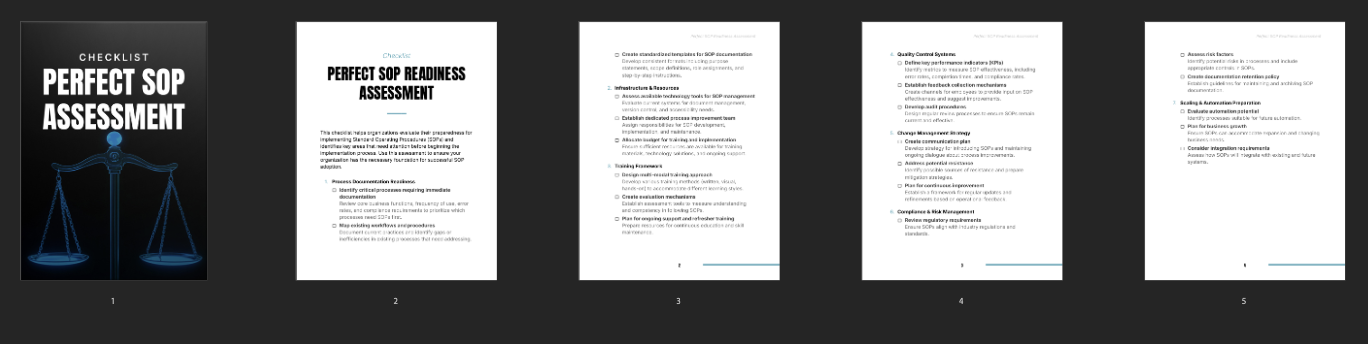 Perfect SOP Readiness Assessment preview
