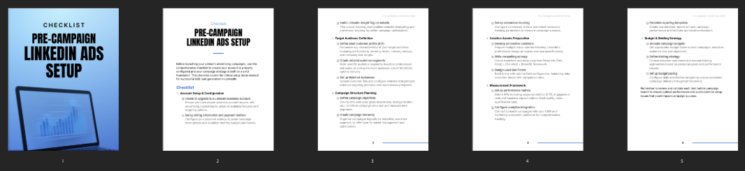 Pre-Campaign LinkedIn Ads Setup preview