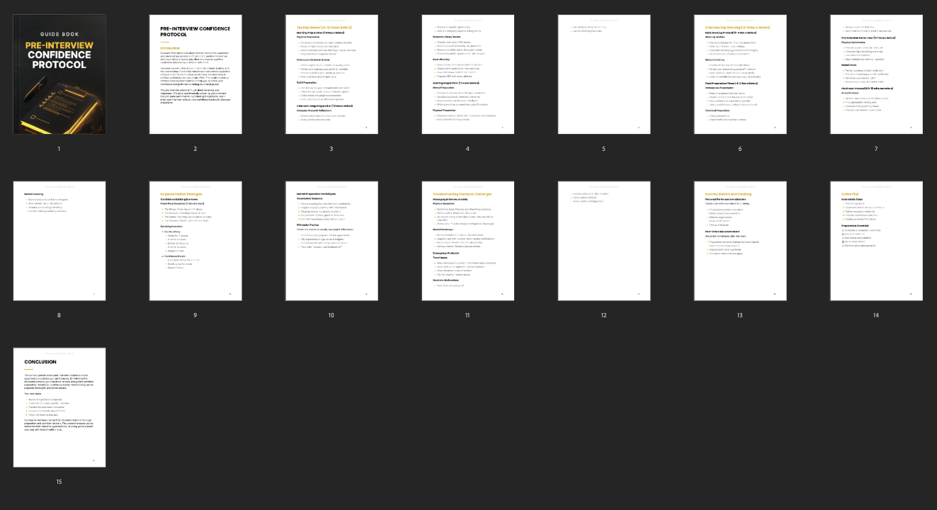 Pre-Interview Confidence Protocol preview