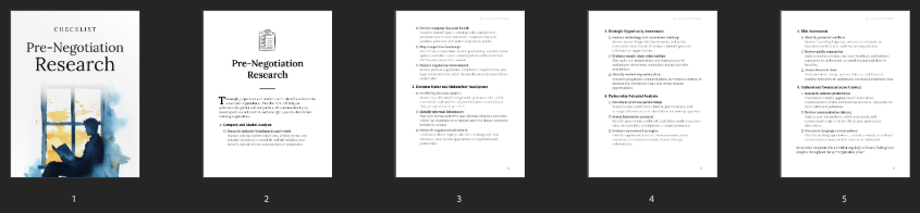 Pre-Negotiation Research preview