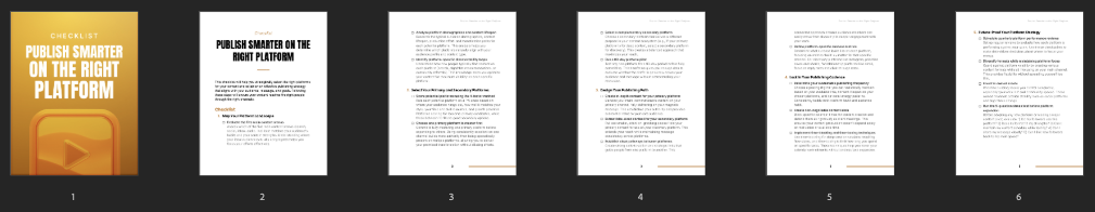Publish Smarter on the Right Platform preview