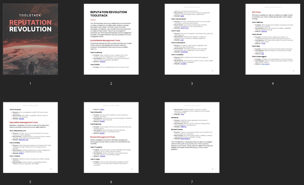 Reputation Revolution - Toolstack preview
