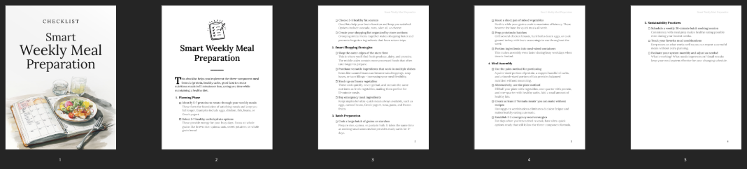 Smart Weekly Meal Preparation preview