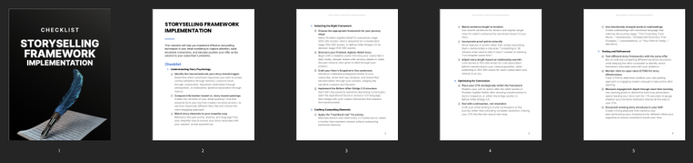 Storyselling Framework Implementation preview
