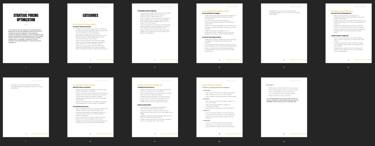 Strategic Pricing Optimization preview