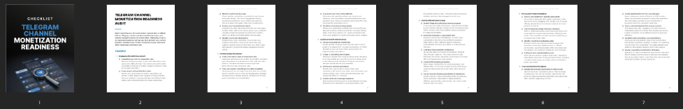 Telegram Channel Monetization Readiness Audit preview