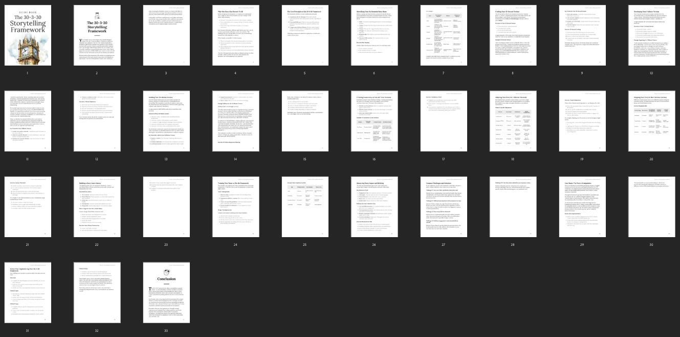 The 30-3-30 Storytelling Framework preview
