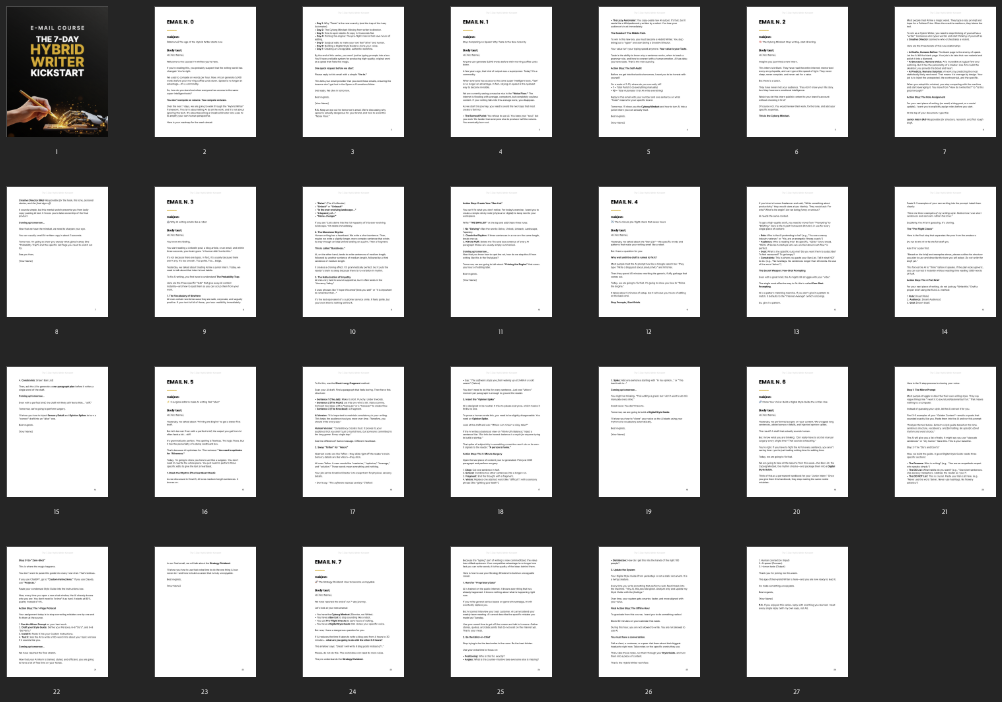 The 7-Day Hybrid Writer Kickstart preview