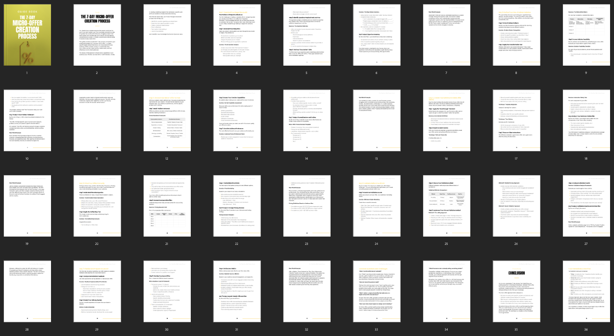 The 7-Day Micro-Offer Creation Process preview
