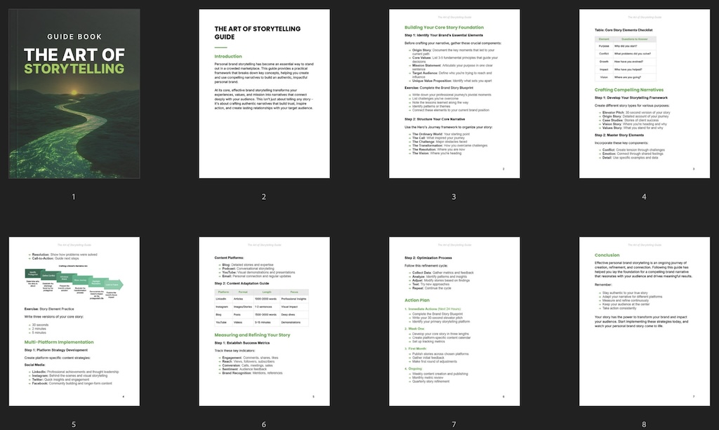 The Art of Storytelling - Guide preview
