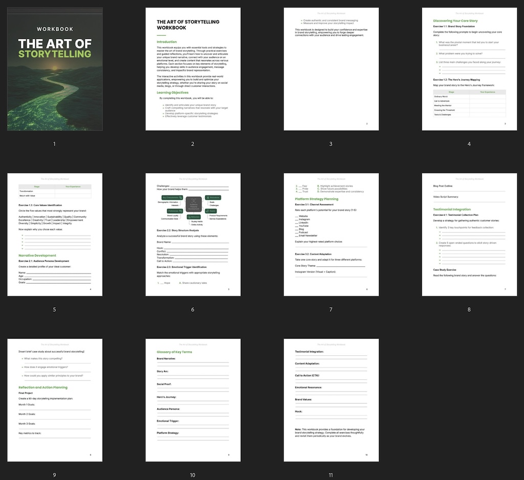 The Art of Storytelling - Workbook preview