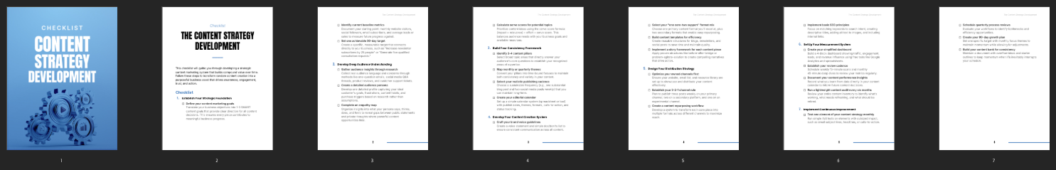 The Content Strategy Development preview