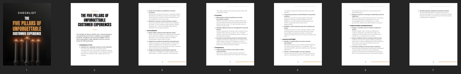 The Five Pillars of Unforgettable Customer Experiences preview