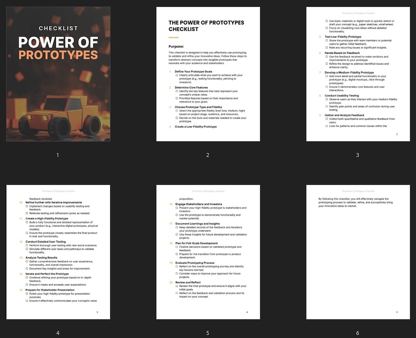 The Power of Prototypes - Checklist preview