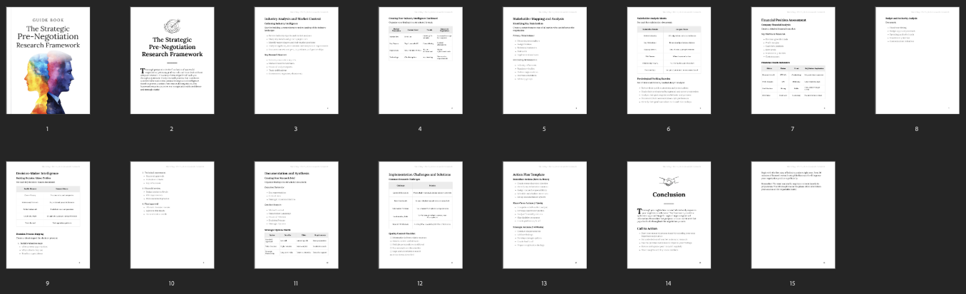 The Strategic Pre-Negotiation Research Framework preview