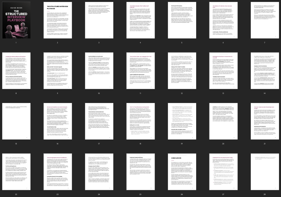 The Structured Interview Playbook preview