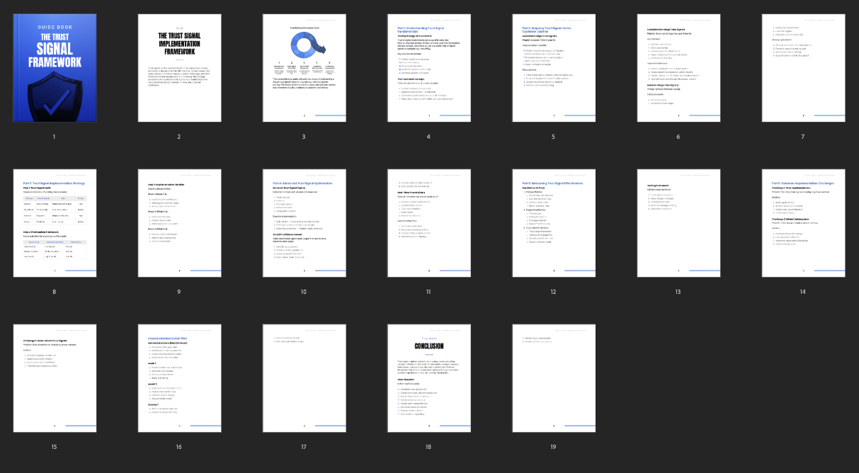 The Trust Signal Implementation Framework preview