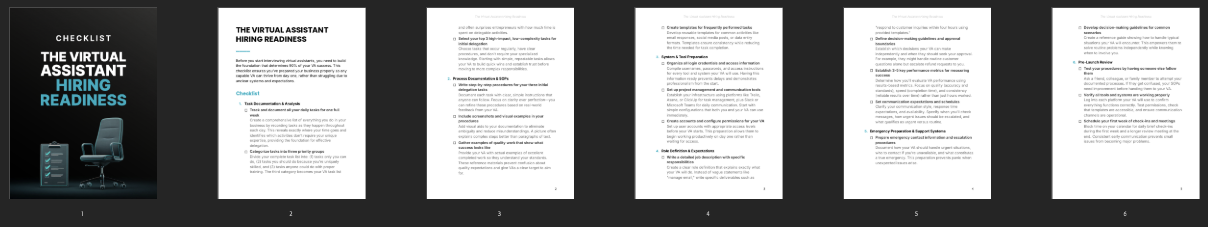 The Virtual Assistant Hiring Readiness preview