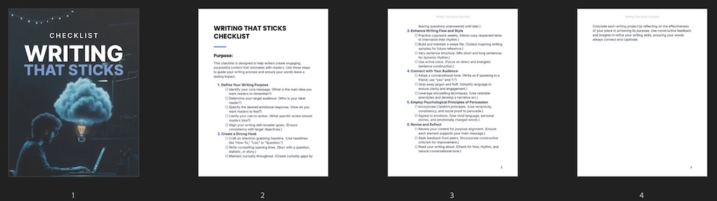 Writing That Sticks - Checklist preview